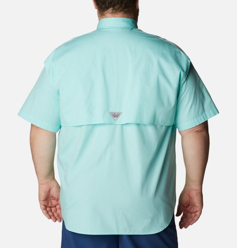 Men's Columbia PFG Bonehead Short Sleeve Shirts Turquoise | Plus Size CA-D18AL